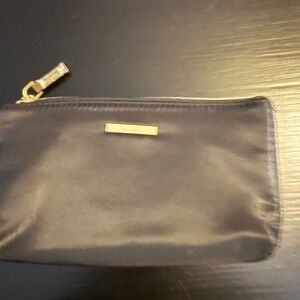 Kestrel Black Nylon Makeup Bag Cosmetic Pouch Gold Tone Hardware Zip 
 Organizer